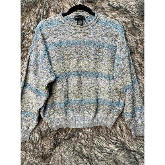 Vintage Conte di Milano Made in Italy Knit Cotton‎ Sweater Men's Size L - Picture 1 of 7